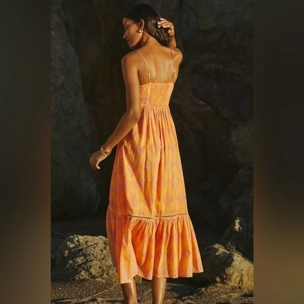 Anthropologie Orange Maxi Dress - Picture 2 of 13